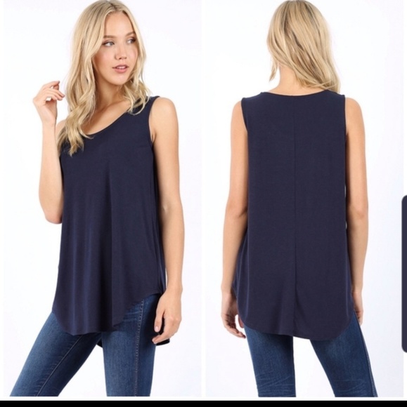 Plum flowy tank - Picture 2 of 4